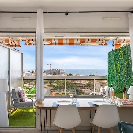 Vue mer 180° cocon à 7 min de la plage piscine AC Antibes Esterno foto